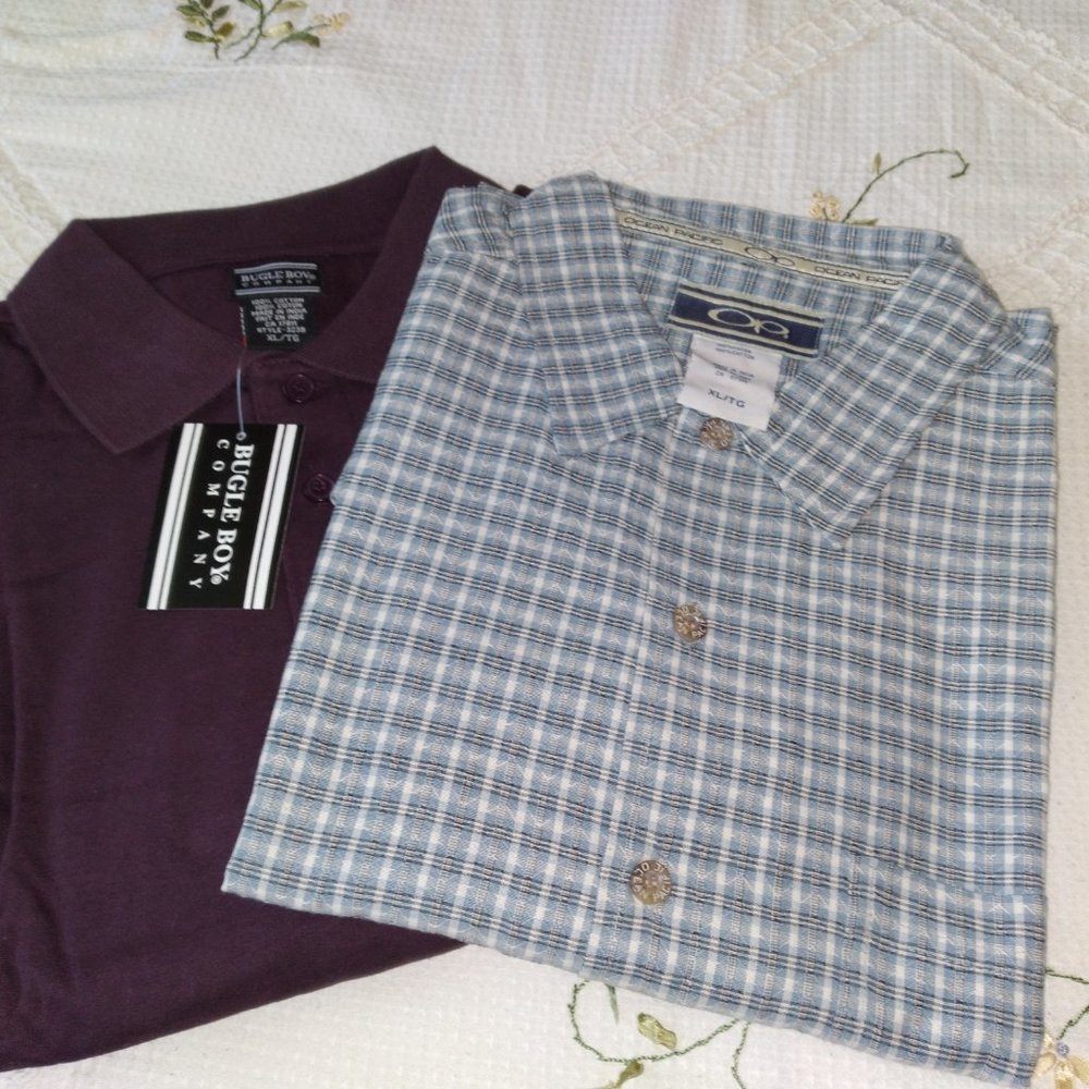 DEAL ~~2 Men's Top, Natural made from Cotton 100 %, Size - XL